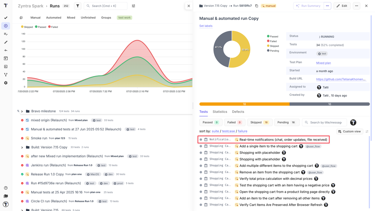 Testomat.io - add test case from Tests page